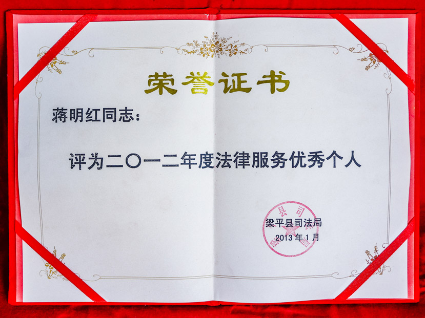 2012年优秀个人